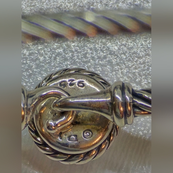 David Yurman petite Chatelaine sterling bracelet with blue topaz - Picture 9 of 11